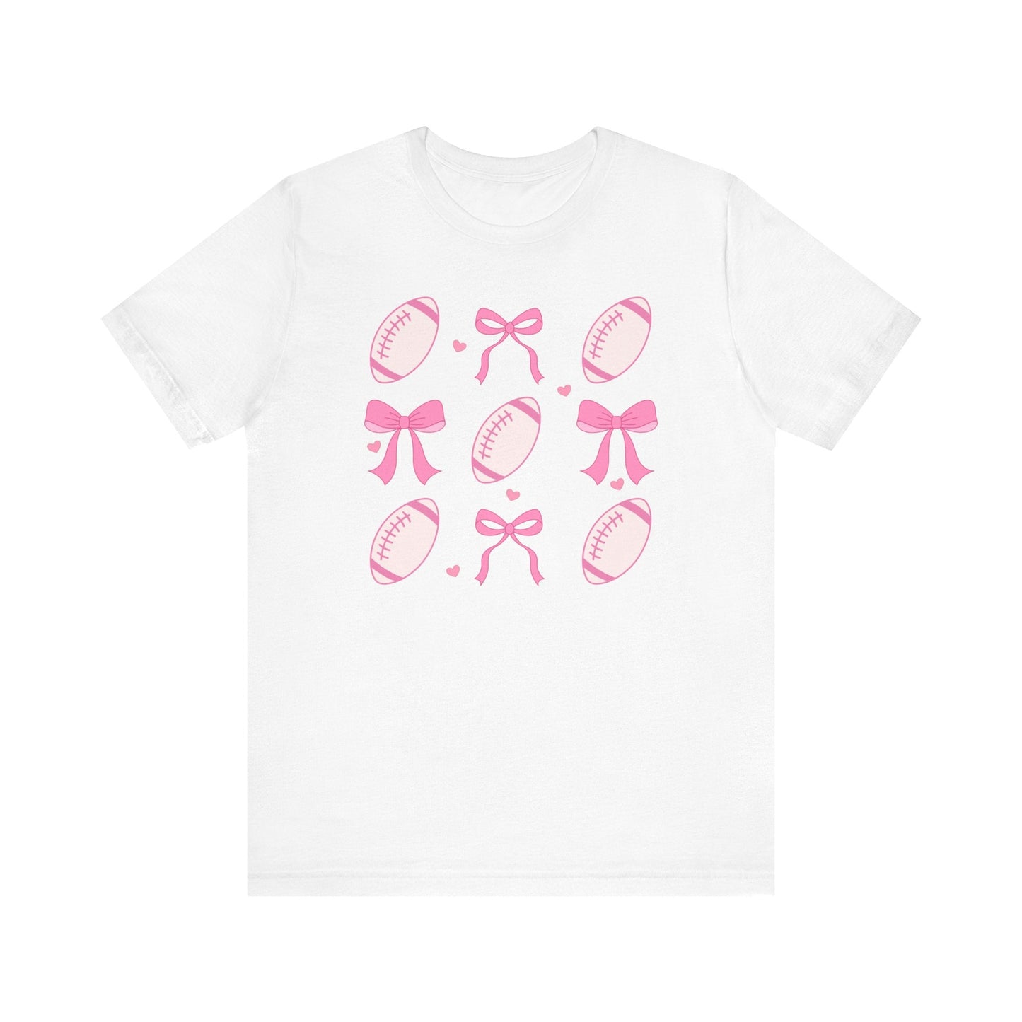 Custom Coquette Shirt | Football and Bow Print - Candicouturedesigns