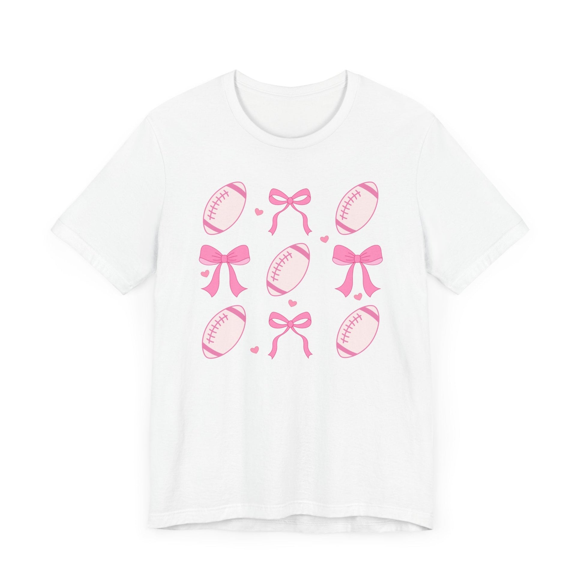 Custom Coquette Shirt | Football and Bow Print - Candicouturedesigns