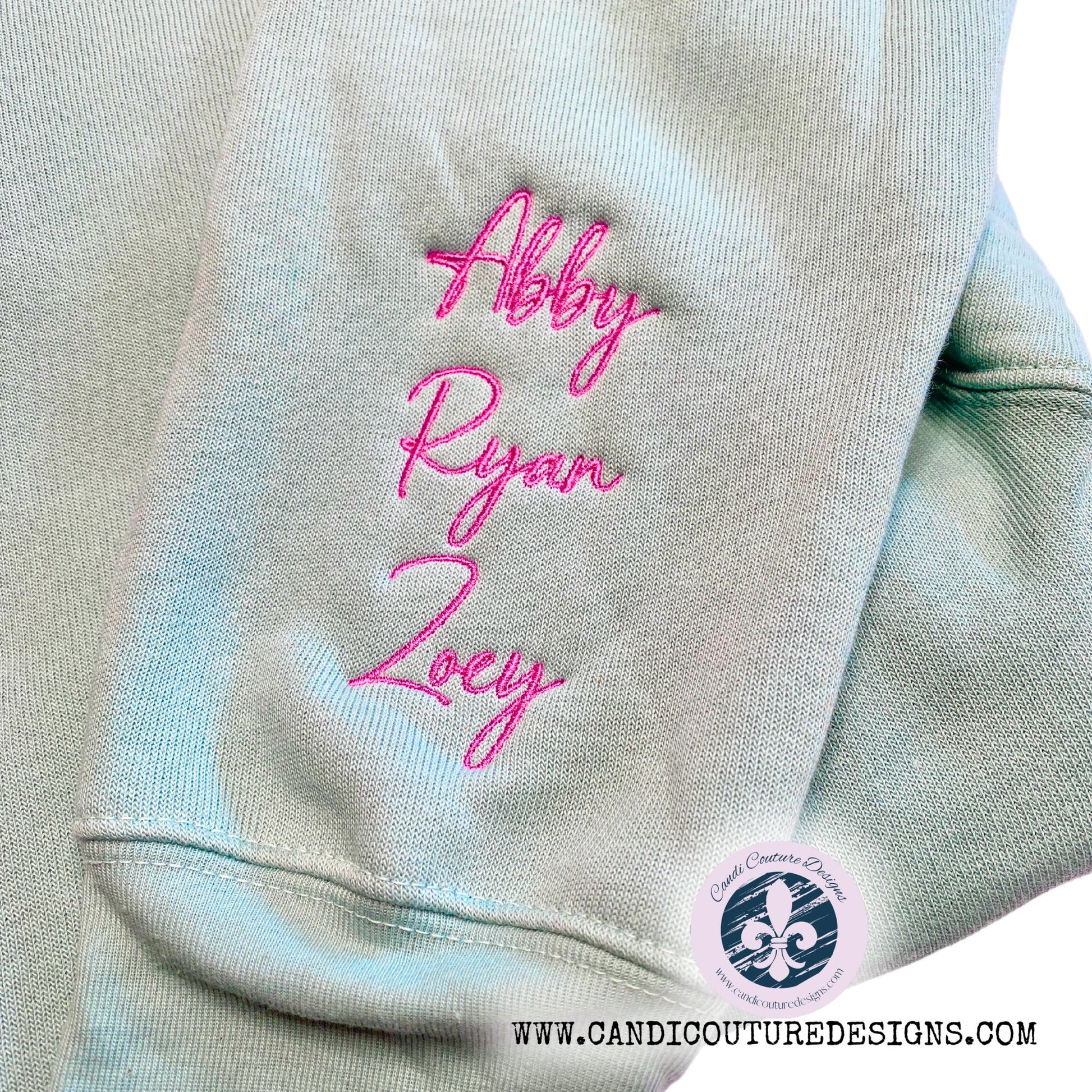 Custom Embroidered Mom/Grandma/Aunt Sweatshirt - Candicouturedesigns