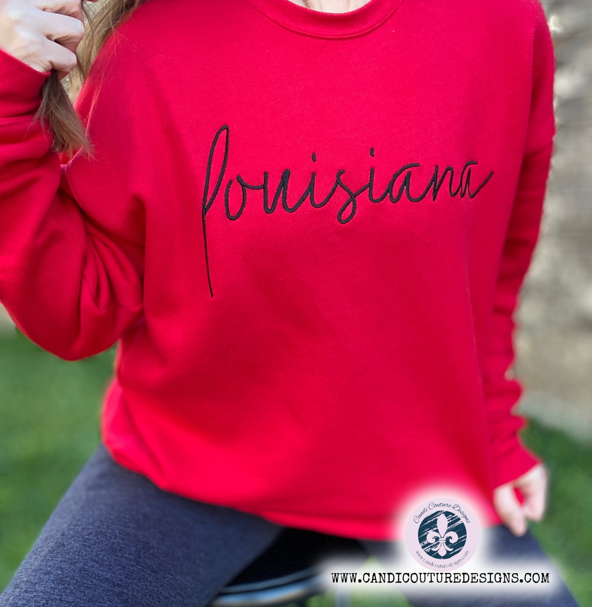 Custom Embroidered State Sweatshirt | Custom State Pride Apparel for All 50 States - Candicouturedesigns