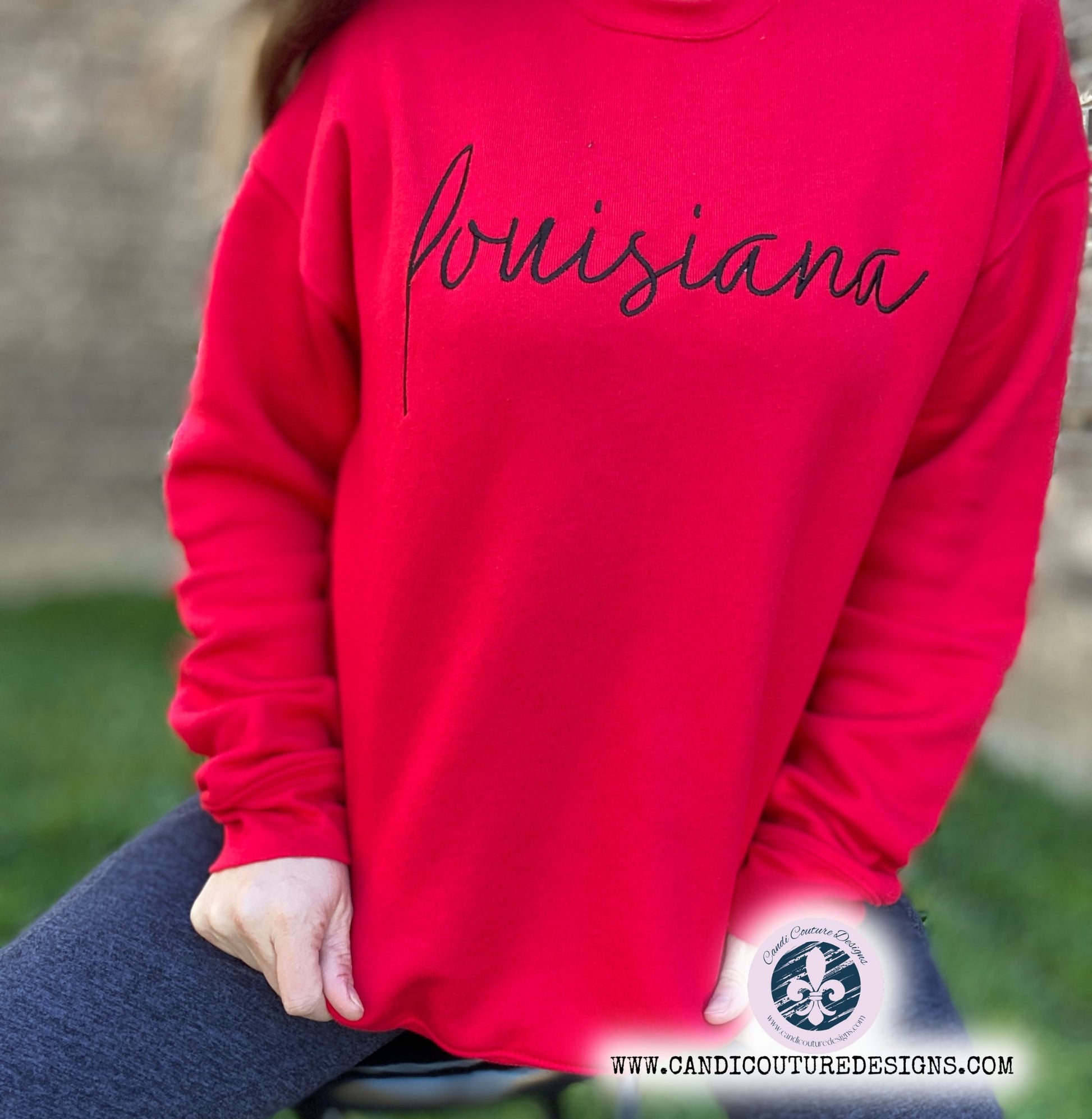 Custom Embroidered State Sweatshirt | Custom State Pride Apparel for All 50 States - Candicouturedesigns