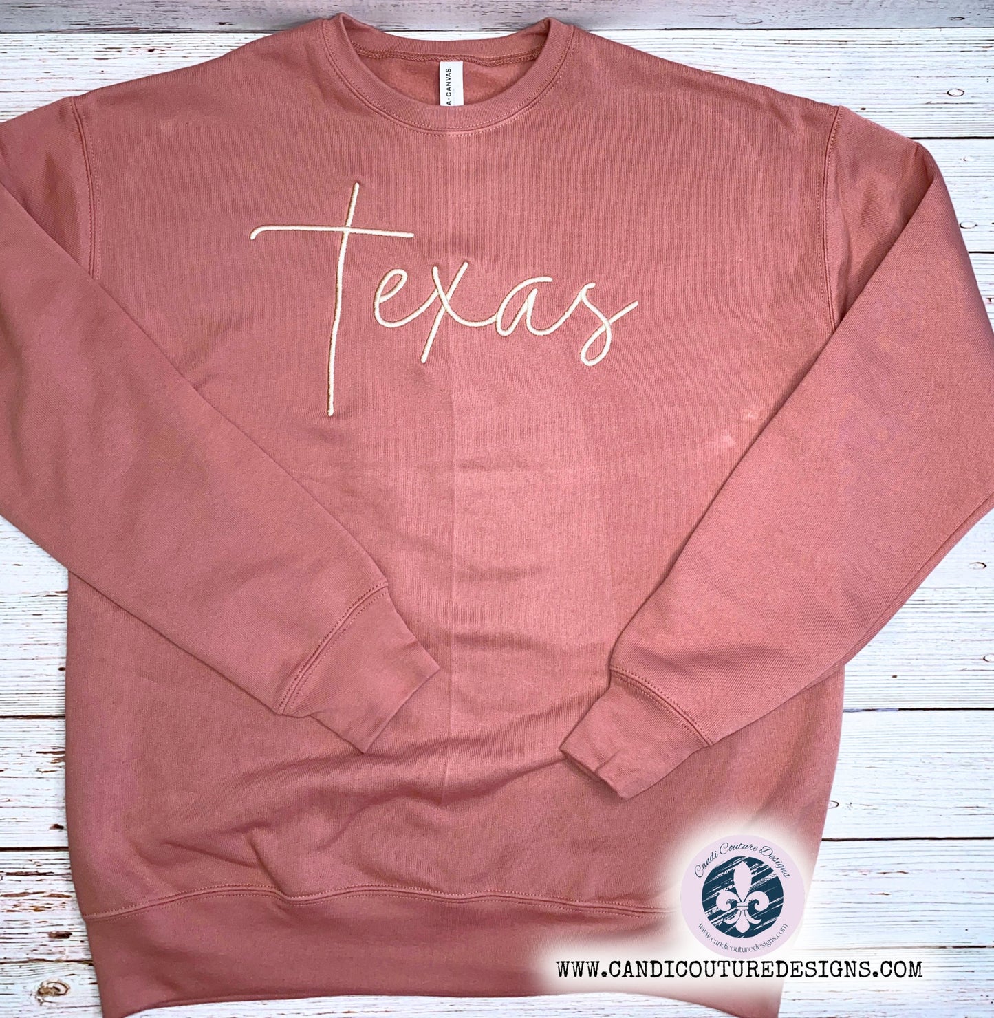 Custom Embroidered State Sweatshirt | Custom State Pride Apparel for All 50 States - Candicouturedesigns