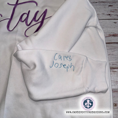 Stay with Semi Colon Butterfly Sweatshirt | Personalized Memorial Apparel - Candicouturedesigns